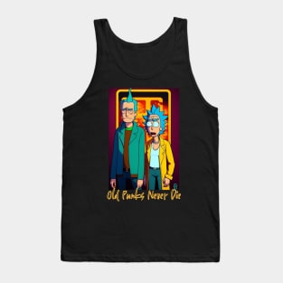 Old Punks Never Die (cartoon punk rockers) Tank Top